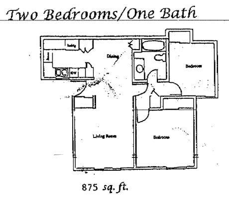 2 Bed / 1 Bath