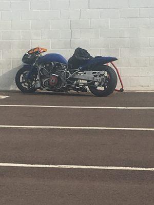 That is one of mike magaro 's friends drag bike!