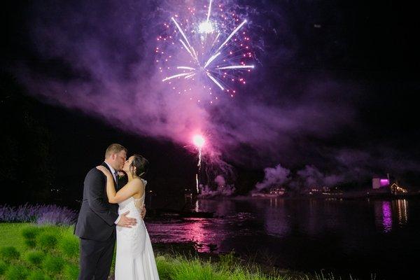 Kiss at Fireworks Lambertville Station NJ Photography by Lynda Berry