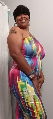 I purchase a color block maxi dress  from BBQ fashionLLC thank you so much Jasmine for your help and the rainbow earring