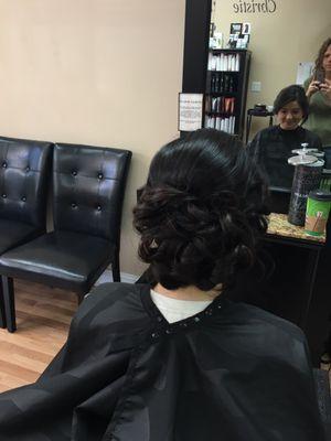 Trial wedding hair