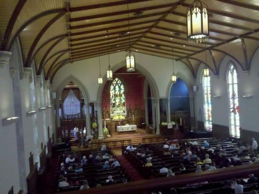 Easter Sunday from the loft before the hordes of folks arrived