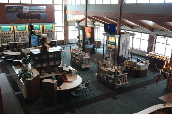 Inside the Jefferson Telecom showroom.