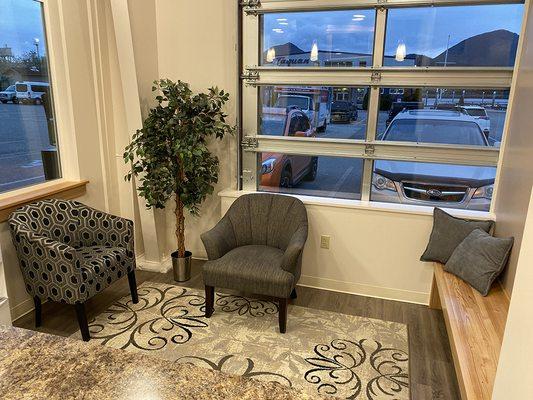 Reception area at Optimum Health and Wellness.