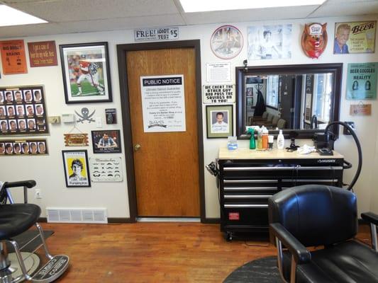 Inside Daddy-O's Barber Shop Loveland.  This is no lame supercuts.