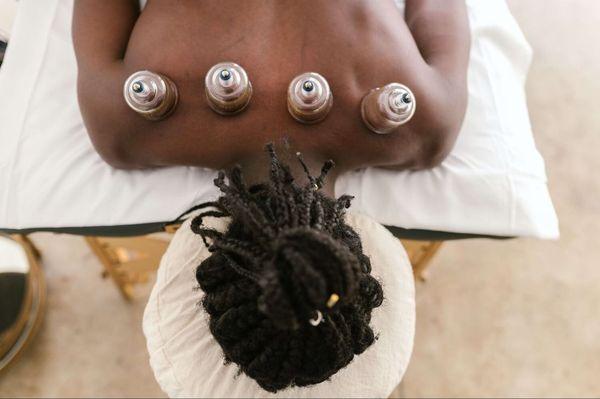 Cupping massage therapy offered at The Unwinding Spot in Cocoa Florida