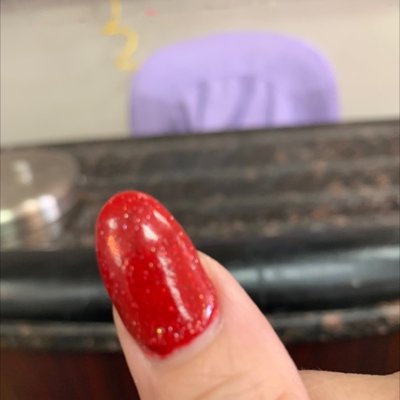 The nail looks like a pancake