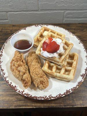 Chicken and waffles