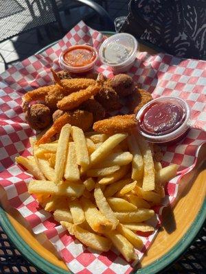 Fried shrimp platter