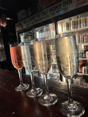 Champagne flight    dry and sweet