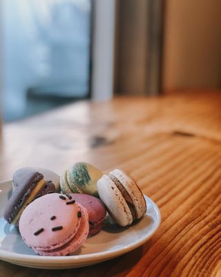 Sweet Velvet Macarons, sourced from a local Palmyra bakery