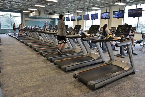 Many cardiovascular equipment options on Fitness Floor.