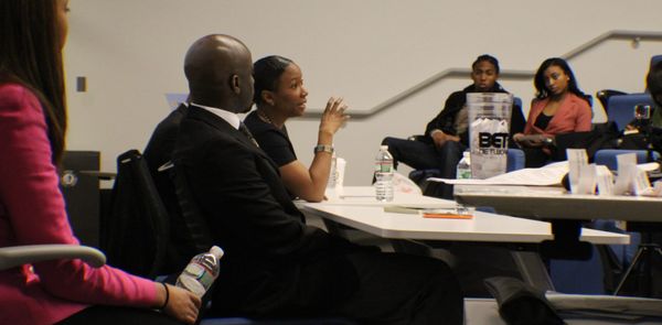 Wellspring's Managing Partner, Kadesh Simms Conroy, delivering career development workshops to young professionals. (2017)