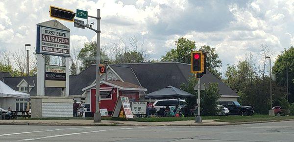 Grilled foods stand at West Bend sausage plus.