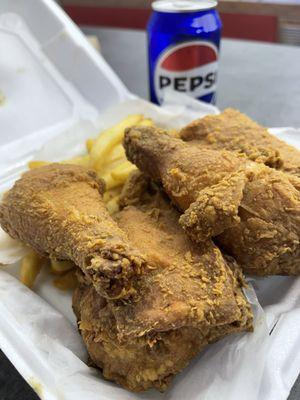 5 piece combo - dark meat and a Pepsi