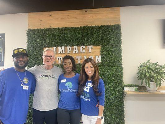 Shaun  Conley, Chris, Clara and Mayumi pose at the October 2023 Growth Center I, Inc.  Youth Mental Wellness Retreat