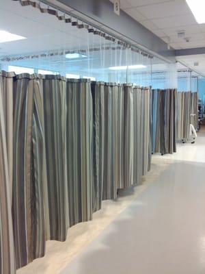 Recent Project: Custom Cubicle/Privacy Curtains w/ Snap Attach Mesh out of Diamond Contract fabric.