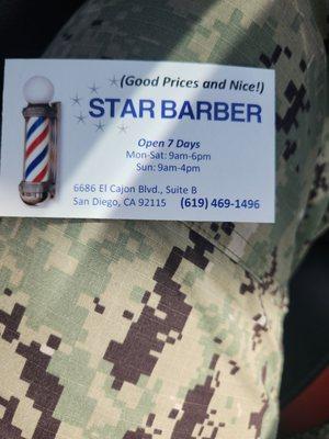 Military discounted and completely satisfied with my fade