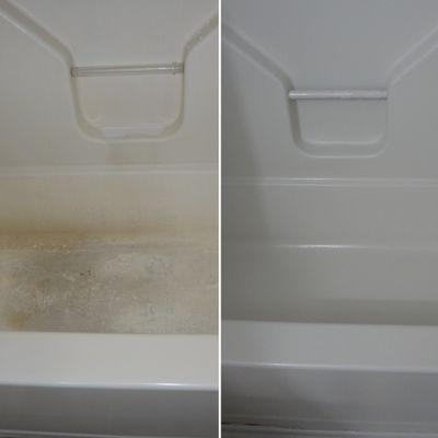 Fiberglass tub/surround before/after