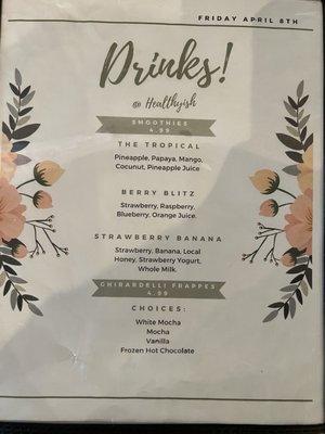 Drink Menu