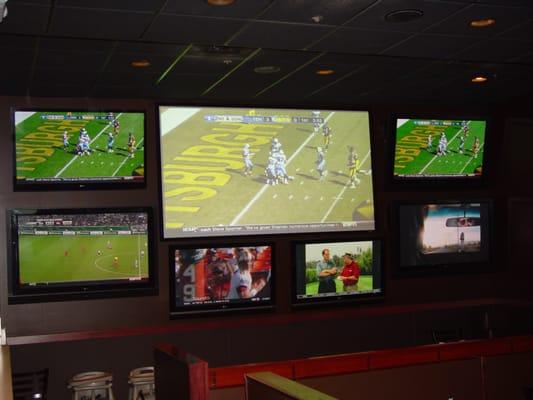 Stadium seating dining room