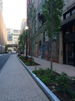 Bank Alley leading to the lofts.