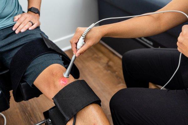 Our knee pain protocol included decompression to help alleviate pressure on the meniscus and joint.