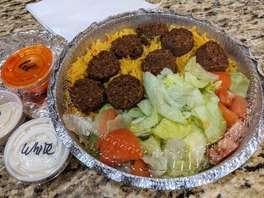 Falafel Rice Bowl, $8.99.