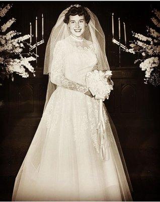 Marilyn Anderson on her wedding day