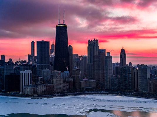 Chicago Winter Sunset