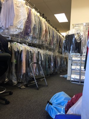 Dry cleaning ready for Pick up