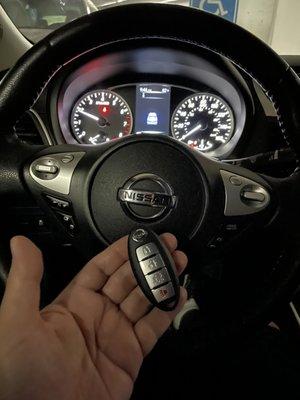 Fresh cut and programmed flip key for a 2013 Nissan Sentra