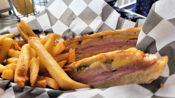 Cuban panini with fries