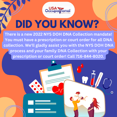 Just an FYI for all our guests! You must have a prescription or court order for all DNA collection!