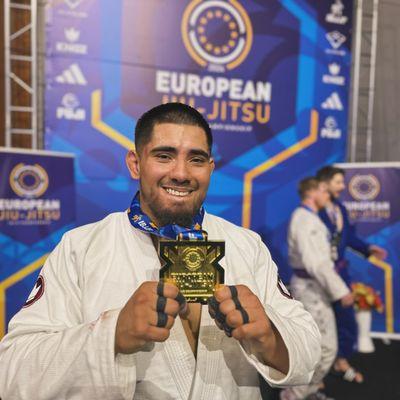 CONGRATS COACH BRYAN CACERES ON THE GOLD MEDAL AT THE IBJJF EUROPEAN CHAMPIONSHIP IN PARIS!