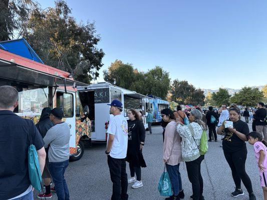 Lots of food trucks at the festival!