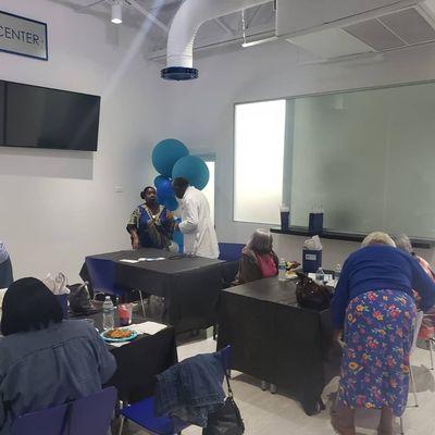 Senior Citizen Workshop in Optimal Health Medical Center's Presentation/Event Space.