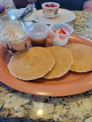 Lemon Poppy Seed pancakes. The picture is not flattering but they were delicious!