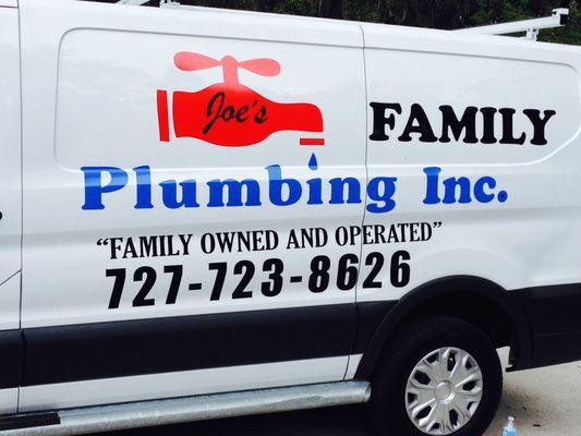 Fleet of vans we did for Joe's Family Plumbing