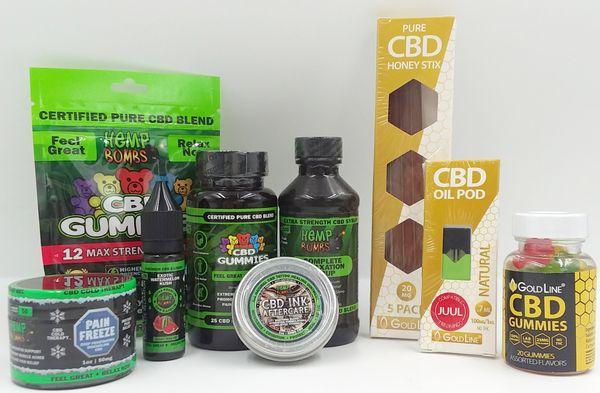 We offer wide variety of CBD products and displays!