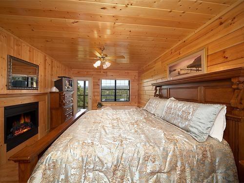 Master bedroom in Gatlinburg cabin rental