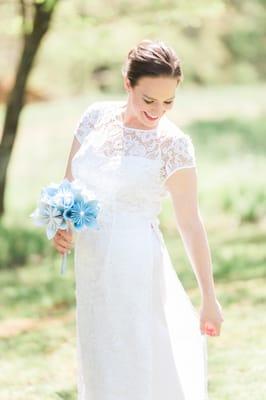 White lace ao dai made by Nancy fit perfectly and looked beautiful (picture by http://ajdunlap.com/)