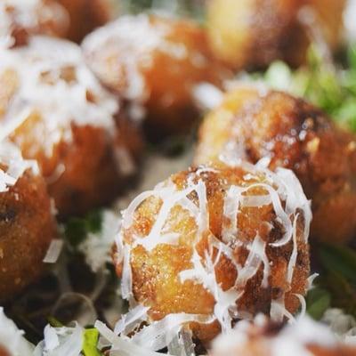 Truffle Arancini with Shaved Parmesan