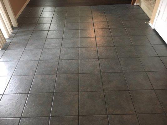 The tile looks good after scrubbed and sealed! Thanks Ismail!