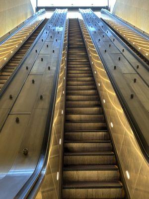 Escalator to train