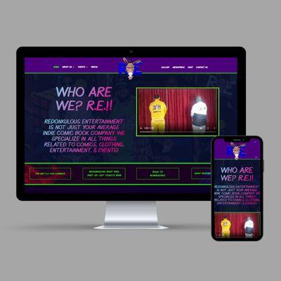 Wordpress and WooCommerce design and development for independent comic book and entertainment company Redonkulous Entertainment