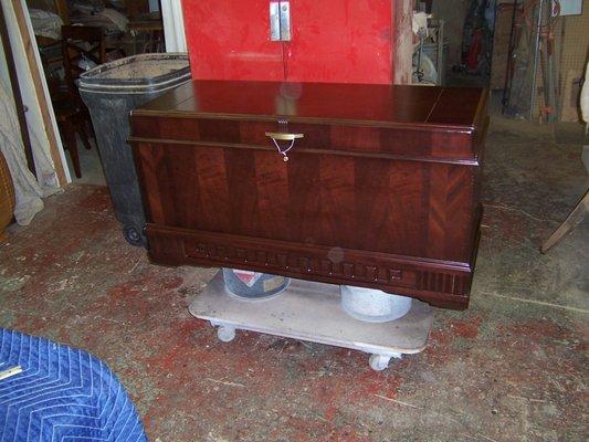 After Image of Repairs & Restoration to Cedar Chest