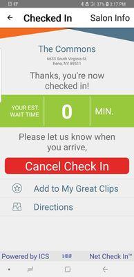 Online check in through the app is very convenient.