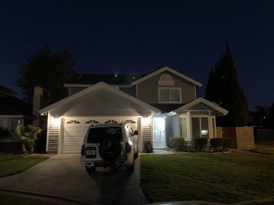 Zach added the garage lamps that just finish the look of my home.