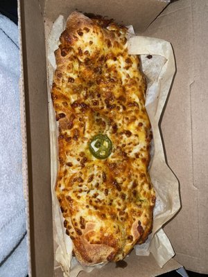 Jalapeño and bacon stuffed cheesy bread